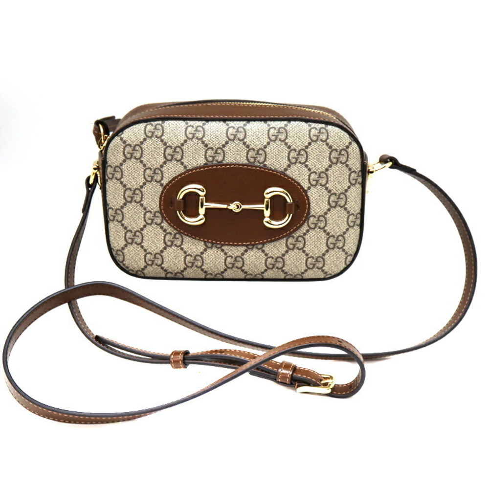 Gucci Horsebit Camera Bag Leather Beige Brown